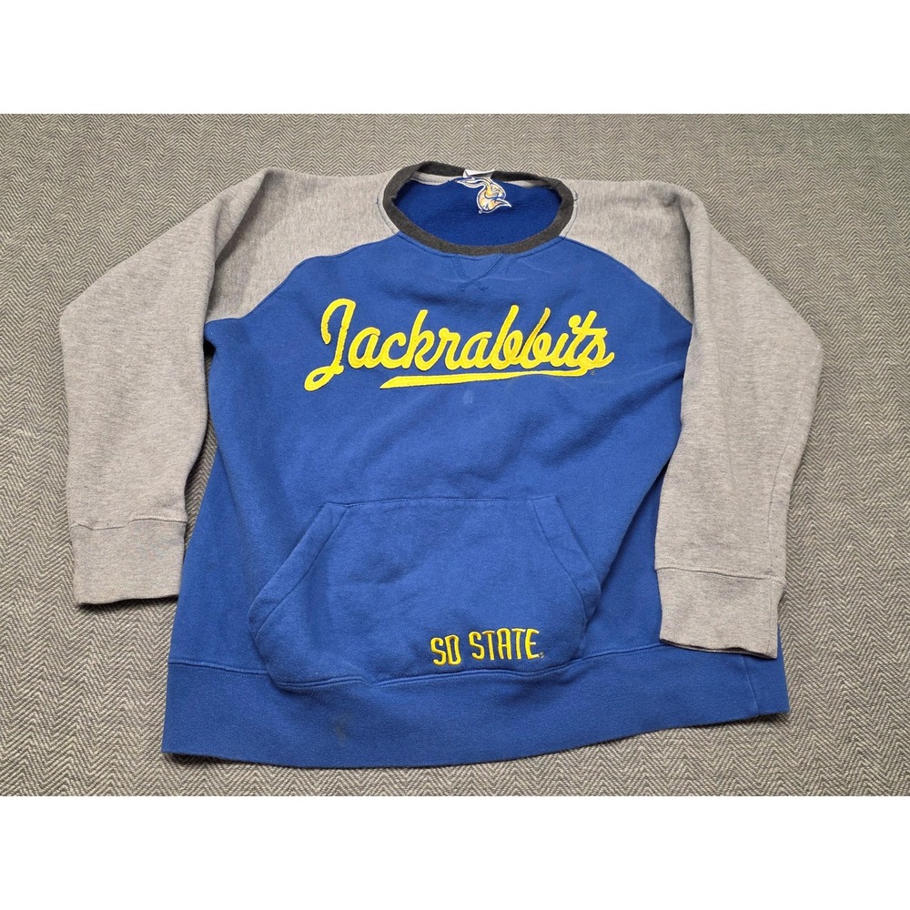 Top of the World SDSU Jackrabbits Sweatshirt‎ Mens XL Blue Grey Raglan Pullover